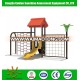 Multi-functional outdoor plastic swing and slide set