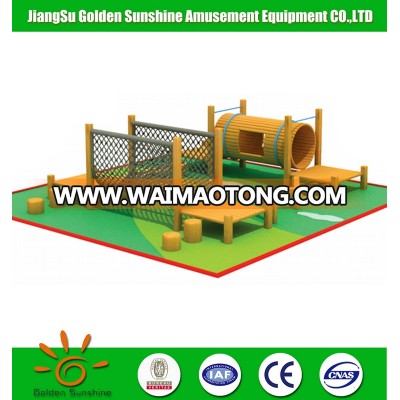 Kids play area open air training playground golden sunshine brand good quality outdoor wooden fitness equipment