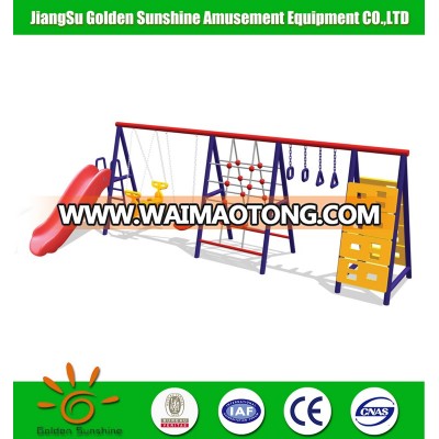 Kids outdoor play swing and slide set